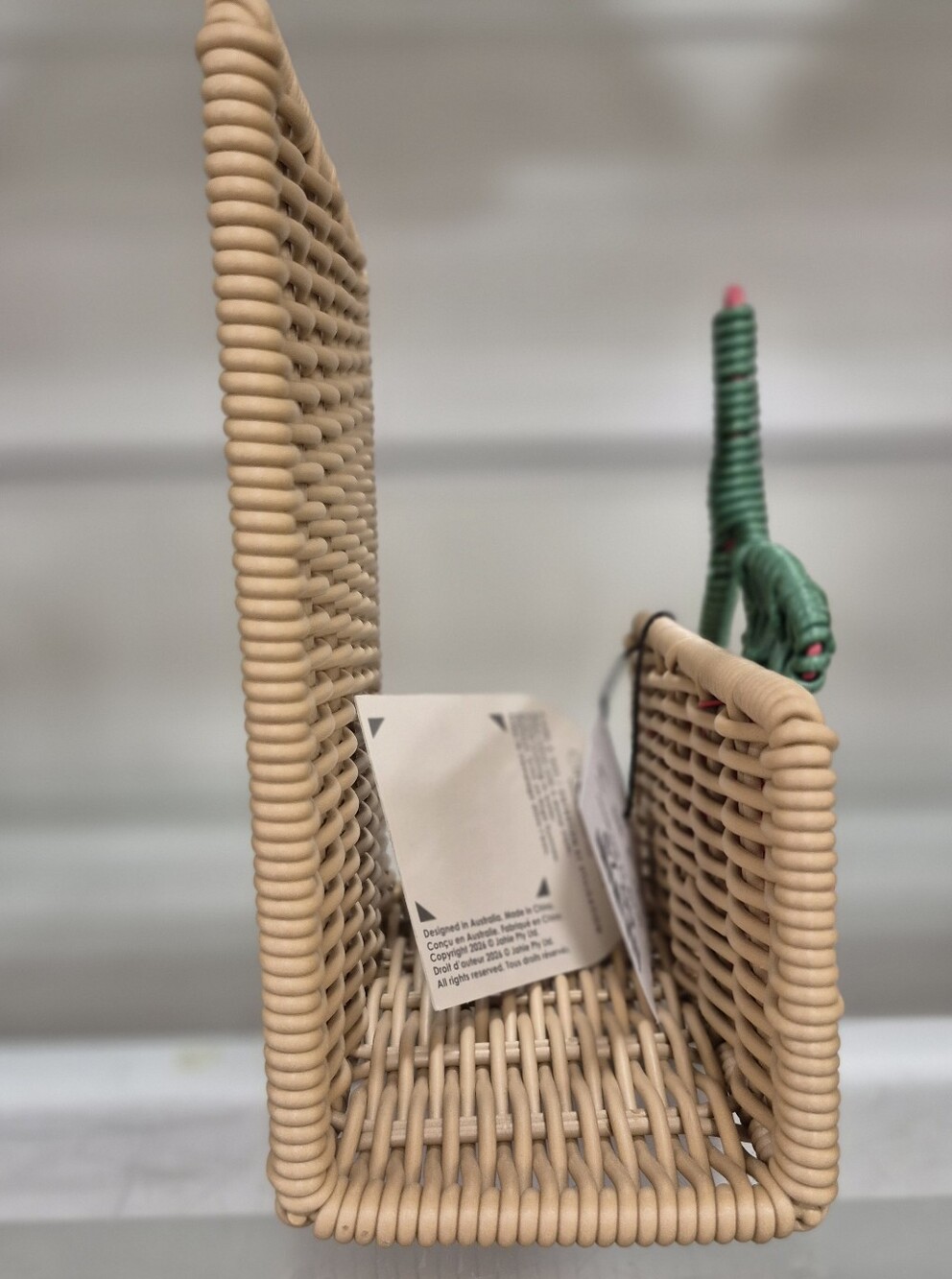 Cherry Woven Straw Napkin Holder. NEW WITH TAGS - Picture 3 of 4